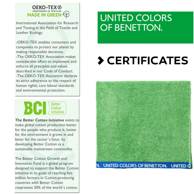 Toalha de Praia Benetton Rainbow Verde (160 x 90 cm)