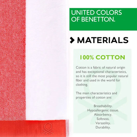 Toalha de Praia Benetton BE042 Vermelho 160 x 90 cm