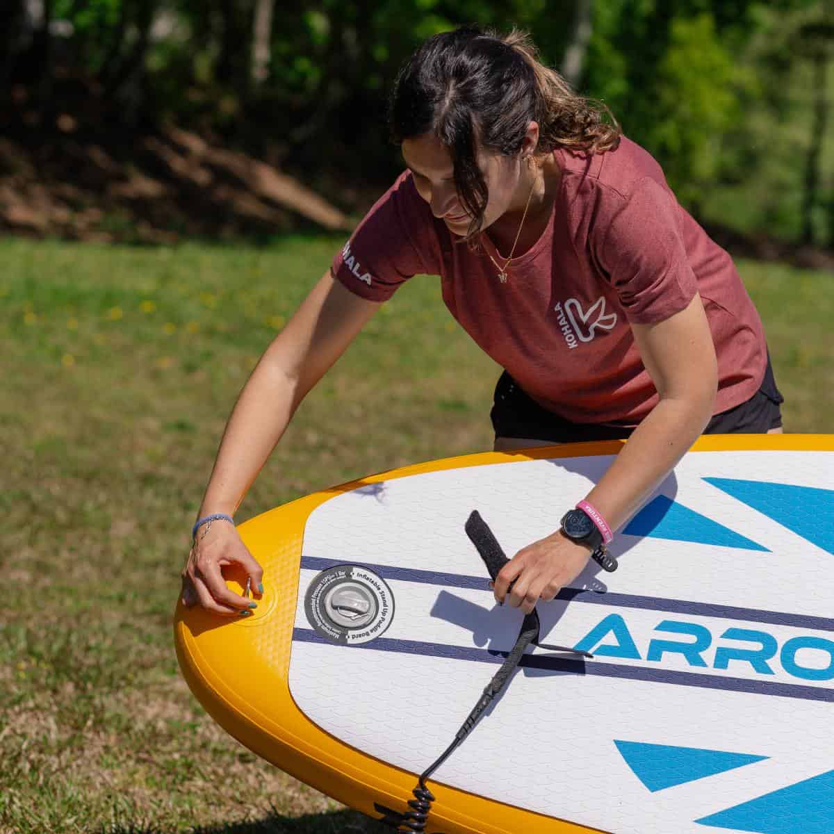 Prancha de Paddle Surf Insuflável com Acessórios Kohala Arrow 1 Amarelo (310 x 81 x 15 cm)